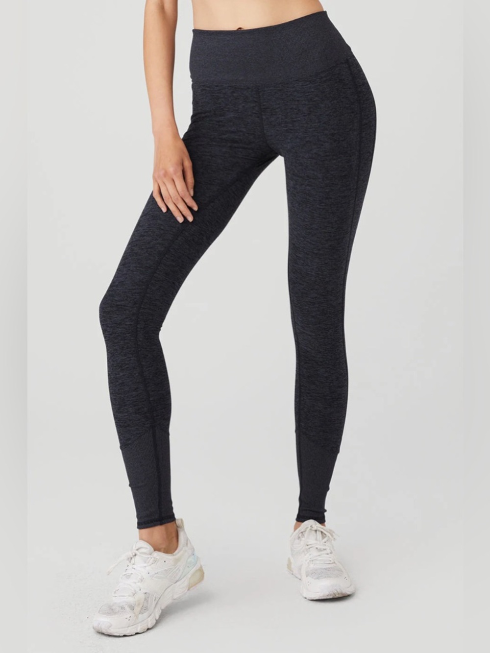 Alo alosoft high waist lounge legging heathered navy large